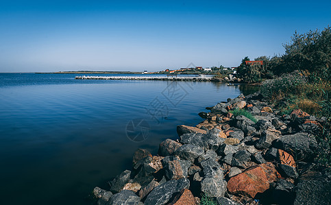 乌克兰奥查科夫海岸线和海滩海景社论天空旅游全景房子建筑海岸休息公园图片