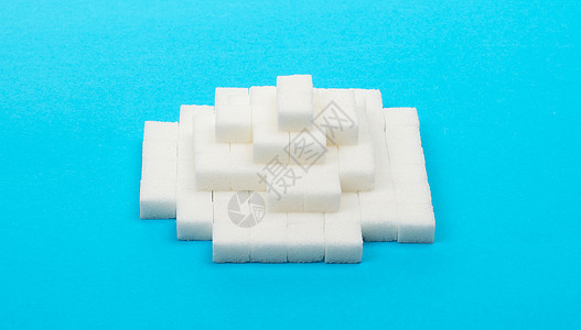 糖立方糖堆糖类肿块蓝色正方形蔗糖葡萄糖食物白色立方体精制图片