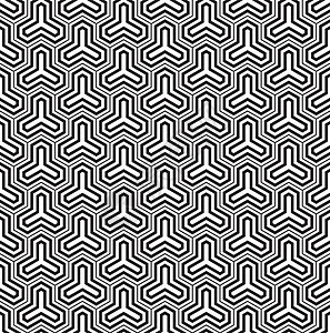 黑白几何线的无缝几何图案背景图片