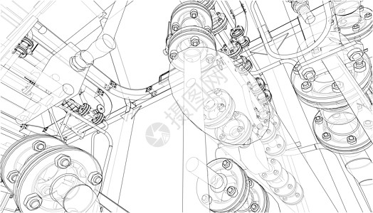 工业设备搭接量活力燃料龙头力量工厂压力配件工程管子绘画图片