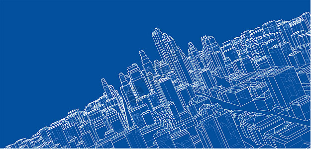 线框商业3d建造住宅草图公寓景观建筑师绘画方案图片