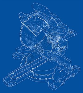 斜切锯条概念工业倾斜维修锯末建造车轮机器工人技术木工图片