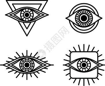 一只眼睛标志符号标志标识集合宗教安全手表社区流行流行音乐上帝艺术图片