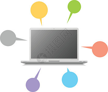 多媒体笔记本笔记本电脑业务信息图表成就商业网络气泡背景图片