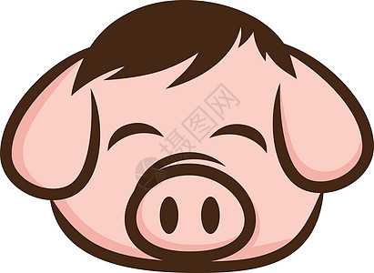 猪猪肉培根主题卡通 sig条纹餐厅头发熏肉发型理发微笑零食早餐食物背景图片