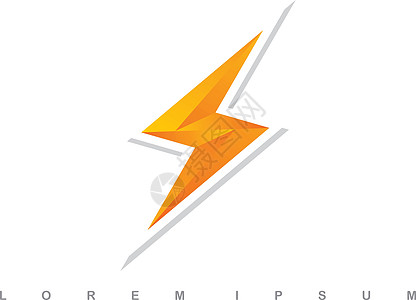 橙色雷电标志日志金属板黄色闪电速度橙子金属背景图片