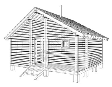 小房子的模样地面建筑学建筑师房子住宅海拔工程公寓住房绘画图片