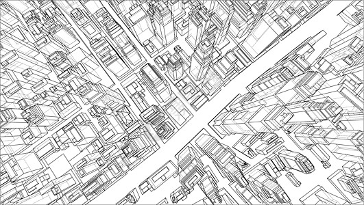 线框技术工程景观金属建筑师渲染草图建造办公室街道图片