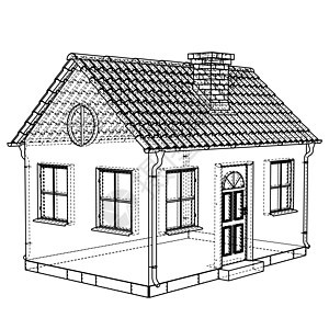 私人住宅素描  3d 它制作图案技术财产建筑学海拔项目工程图表草图绘画蓝图图片