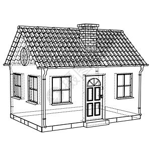 私人住宅素描  3d 它制作图案工程项目图表技术公寓绘画艺术海拔建筑财产图片
