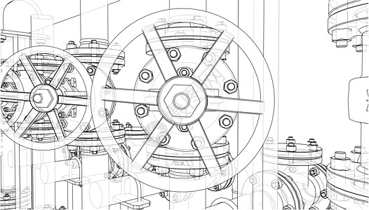 工业设备拉伸的工业设备设施气体活力技术阀门配件压力力量管道3d图片