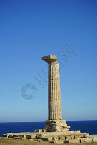 赫拉拉辛尼亚神庙历史石头调夹旅游假期柱子寺庙废墟亚麻文化图片