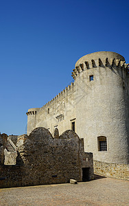 意大利卡拉布里亚的圣塞韦琳娜城堡岩石废墟建筑学旅行堡垒风景石头建筑地块历史性图片