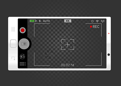白色手机摄像头取景器模板图片