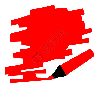红标记复制空间插图艺术荧光笔艺术品毛毡绘画背景图片