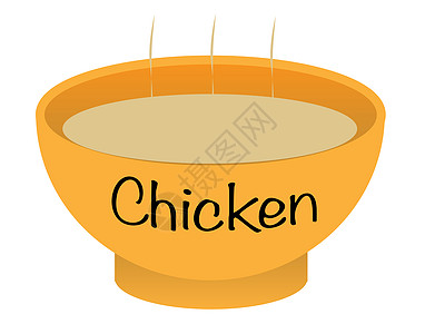 鸡汤碗绘画卡通片艺术插图艺术品食物图片