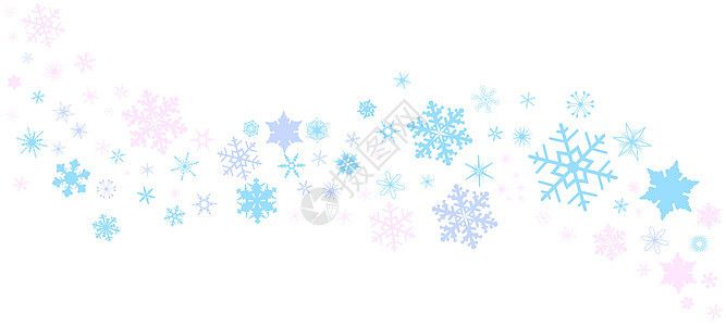 Snowflake 碎雪条横幅下雪季节性插图艺术绘画艺术品背景图片