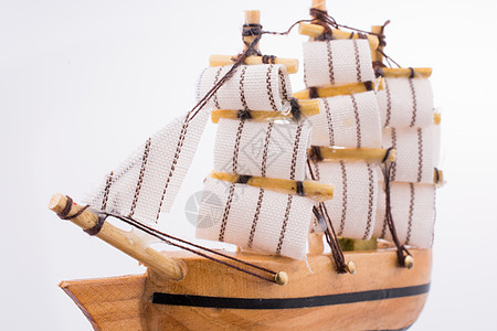 船舶模式帆船旅行航海工艺木头艺术爱好桅杆血管白色图片