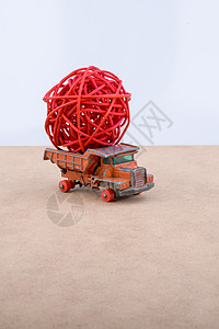 玩具汽车卡车燃料金属驾驶货车运输送货红色空白小费发动机图片