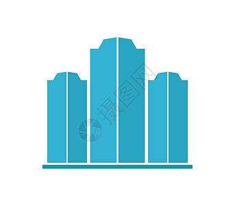 摩天大楼图标建筑建筑学城市房子公寓办公室商业酒店财产背景图片