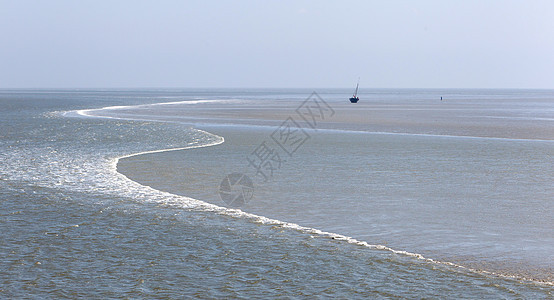 海滩帆船海洋流浪跑步危险低潮倾斜航海航行倾覆桅杆图片