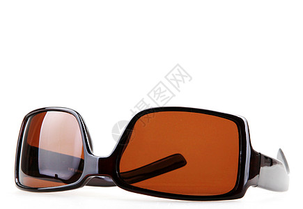 白背景上孤立的太阳镜框架风镜配饰塑料眼睛太阳黑色眼镜镜片白色背景图片