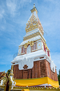 ChediNakho 老挝风格的塔幻影天空地标雕塑寺庙建筑建筑学雕像文化古董图片