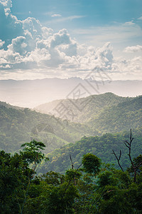 山绿色森林和云彩sk风景云景天气天空荒野白色自由多云天堂蓝色气候图片