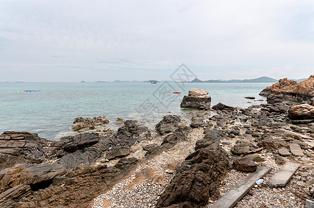 抽象石头风景与 ocea海洋海滩旅游假期蓝色海岸岩石地标天空支撑背景图片