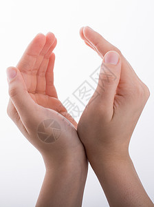 手牵手女士女孩拇指手势手臂手指商业女性白色图片