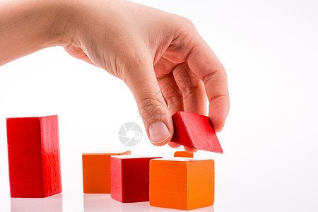 与立方体手玩木头绿色童年游戏玩具正方形积木白色孩子娱乐图片