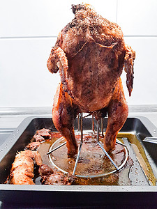 金烤鸡 准备上菜了猪肉水平家禽烧烤肉鸡沙锅花园摄影背景饮食图片