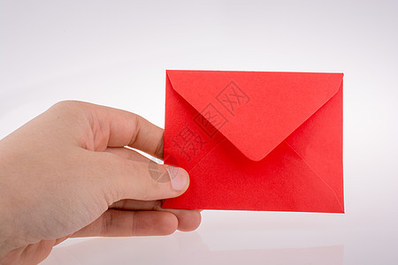 红信封邮政明信片文档红色邮件图片