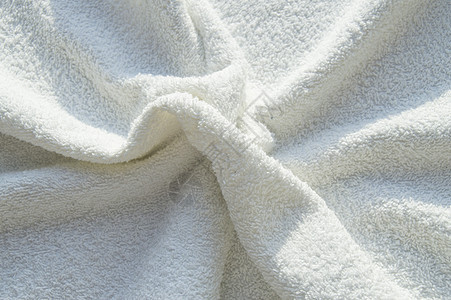 用于 SPA 治疗的白色特里软毛巾纹理背景织物纺织品身体质地波浪棉布营养窗帘卫生宏观图片