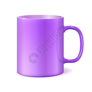 用于印刷公司标志的大陶瓷杯推广紫色厨房插图制品小样产品淡紫色商业艺术图片
