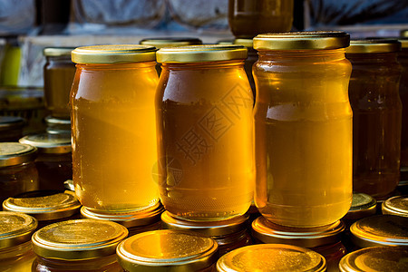 玻璃瓶蜂蜜套装带盖子 closeu蜜蜂蜂窝食物多边形花粉蜂蜡细胞药品六边形几何学图片