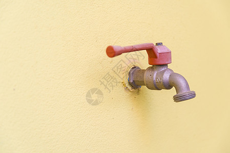 红水龙头环境园艺液体标签拉拔器房子阀门管子流动花园图片