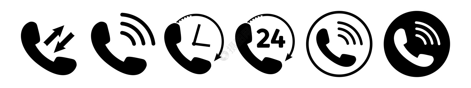 手机图标 黑色电话符号细胞商业圆圈互联网贴纸按钮用户演讲网络白色图片