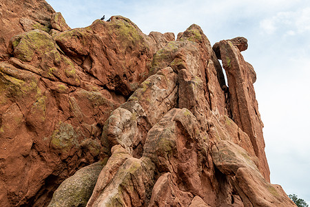 科罗拉多神园中央花园轨迹沿线的沙石岩层旅行地标公园公共公园风化侵蚀一氧化碳花园景点岩石图片