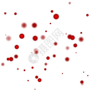 白底白色隔离的红血细胞图片