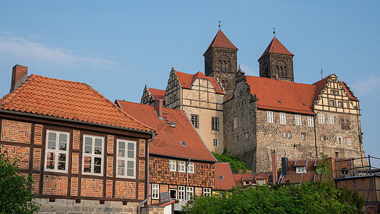 奎德林堡 德国 欧洲地方场所目的地文化外观教会旅游城市城堡天气图片