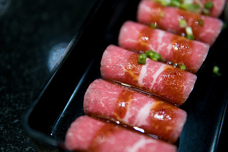 原肉薄片营养火腿烹饪食物红色猪肉盘子牛肉美食饮食图片