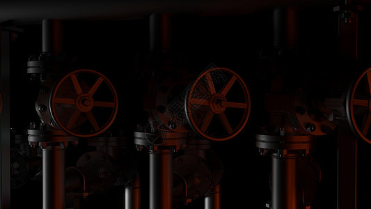 金属管道和阀门检查炼油厂植物机器3d蒸汽压力化学品升温活力图片