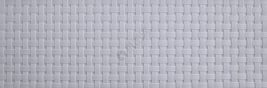 白色编织背景的纹理织带竹子篮子纤维网状制品检查织物格子手工图片