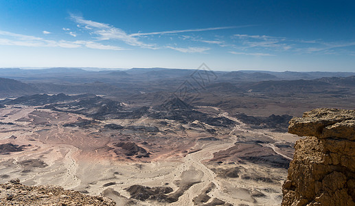 沙漠石头在以色列内盖夫沙漠远足假期游客旅游石头旅行背景