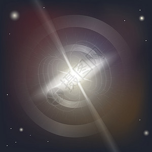 中子星在宇宙深处产生辐射波 闪电战 脉冲星 它制作图案矢量图片