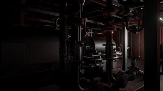 金属管道和阀门工程3d力量锅炉技术压力燃料温度加热器交换器图片
