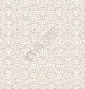 无缝抽象线性几何图案 褐色商事装饰品马赛克织物六边形白色黄色角落网格激光图片