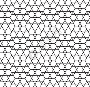 黑白颜色的无缝几何模式背景图片