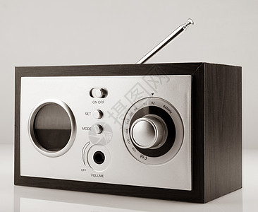 Retro无线电台音乐合金古董数字收音机广播按钮图片